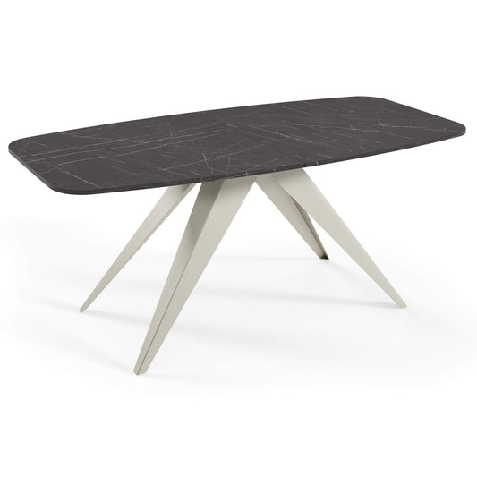 Galds Fery 76/160/80; 76/180/90 cm melns Pietra Grigio/kašmirs - N1 Home