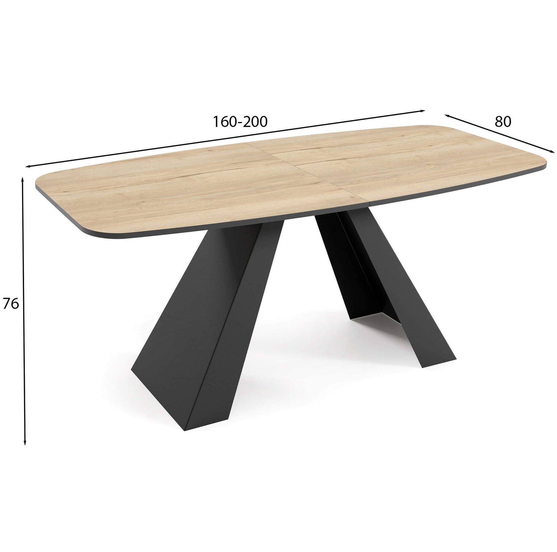 Galds Myra 160/76/80 cm Truffles Davos brūns ozols - N1 Home