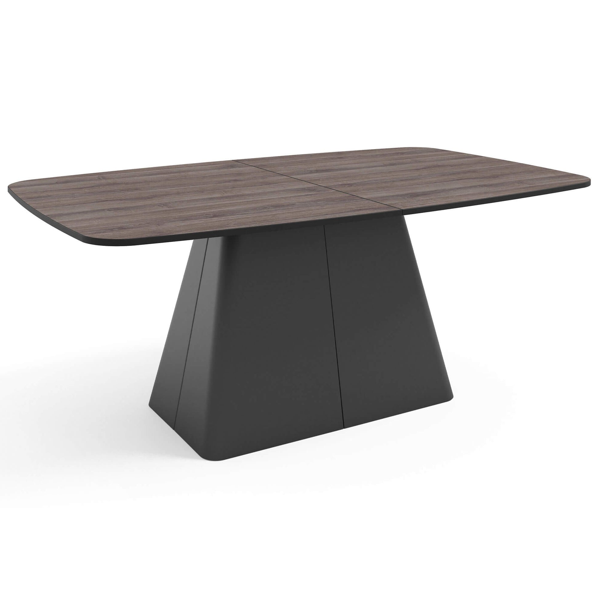 Galds Novaus 180-256/76/110 cm antracīts Šerman ozols - N1 Home