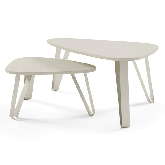 Kafijas galds (2) Ovači 94/60/42 cm kašmirs/kašmirs - N1 Home