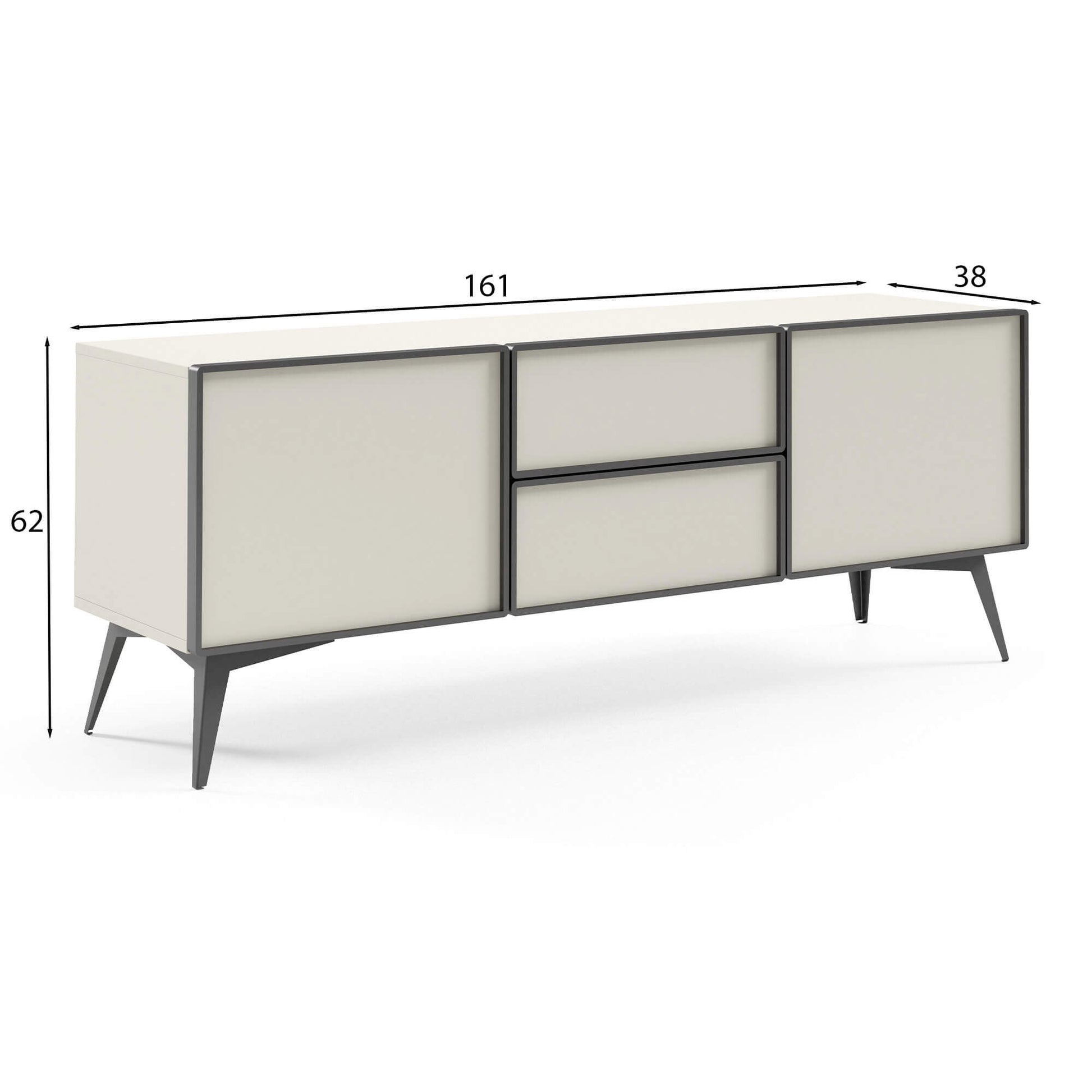 TV skapis Maveja 161/38/62 cm rieksts/varš - N1 Home