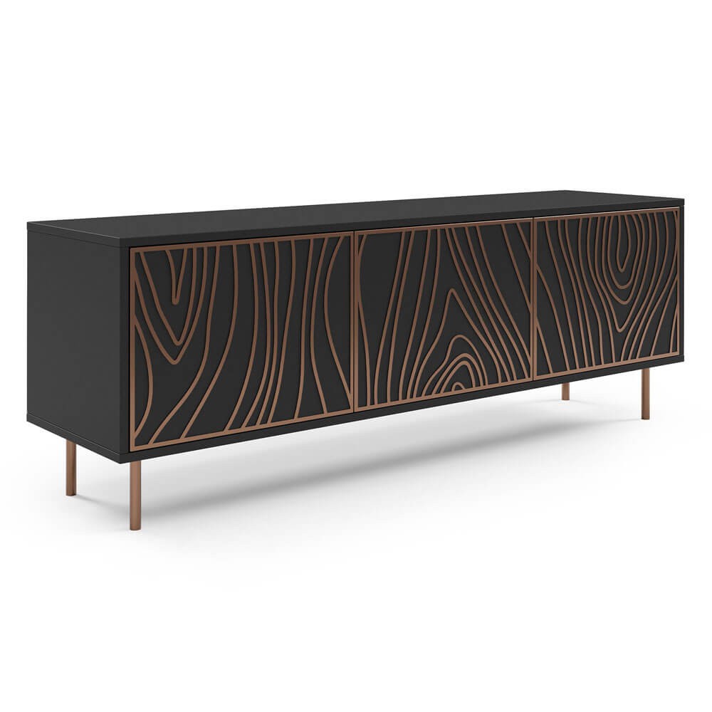 TV skapis Tivas 161/38/62 cm melns/varš - N1 Home