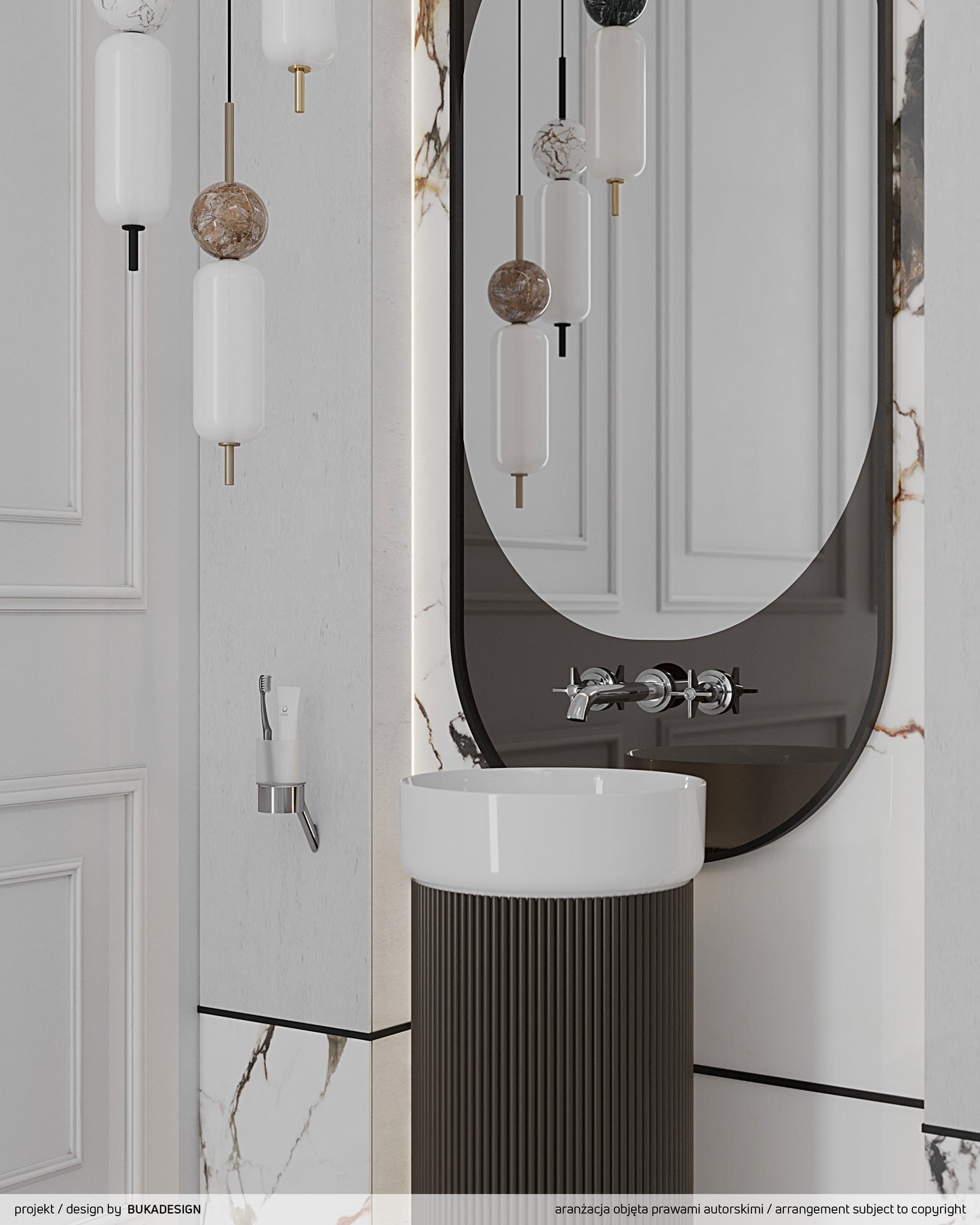 Iebūvēts izlietnes maisītājs Temisto 198 mm hroms - N1 Home