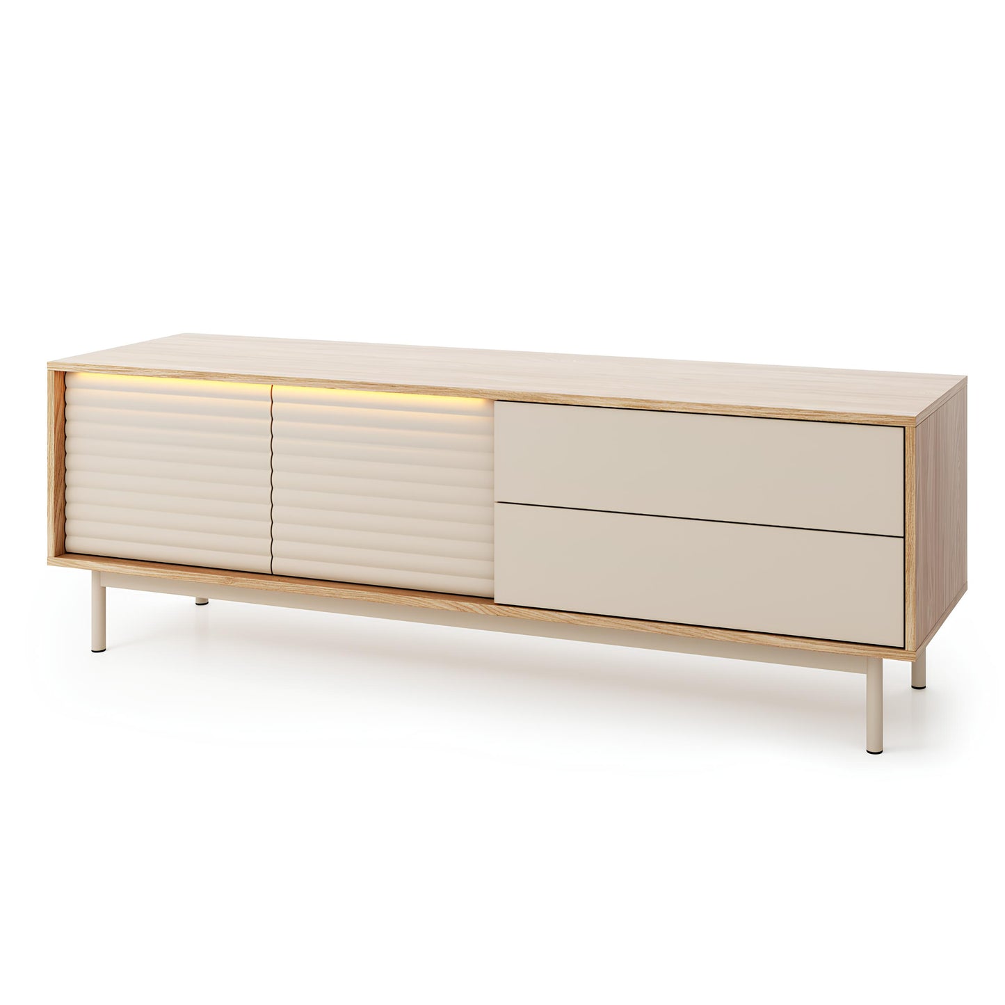 TV skapis Tilipa 160/40/52 cm kašmirs/ellots ozols