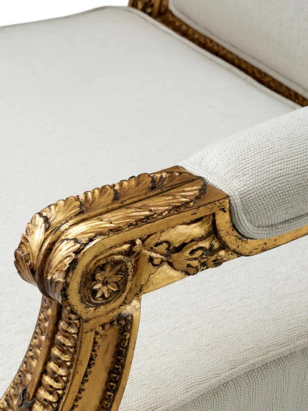 Krēsls Georges Jacob Eichholtz 1220/70/101 cm Sentier cream | Antique gold finish - N1 Home