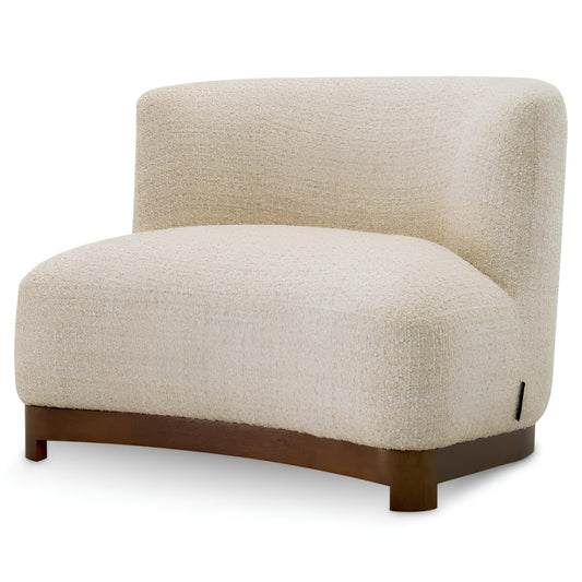 Krēsls Stelvio Eichholtz 92/92/74 cm Winslow chenille beige | walnut finish base - N1 Home