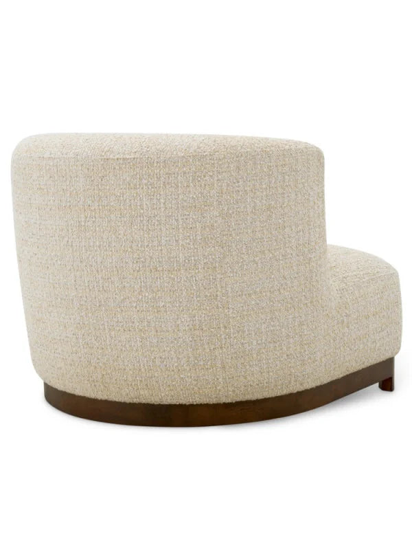 Krēsls Stelvio Eichholtz 92/92/74 cm Winslow chenille beige | walnut finish base - N1 Home