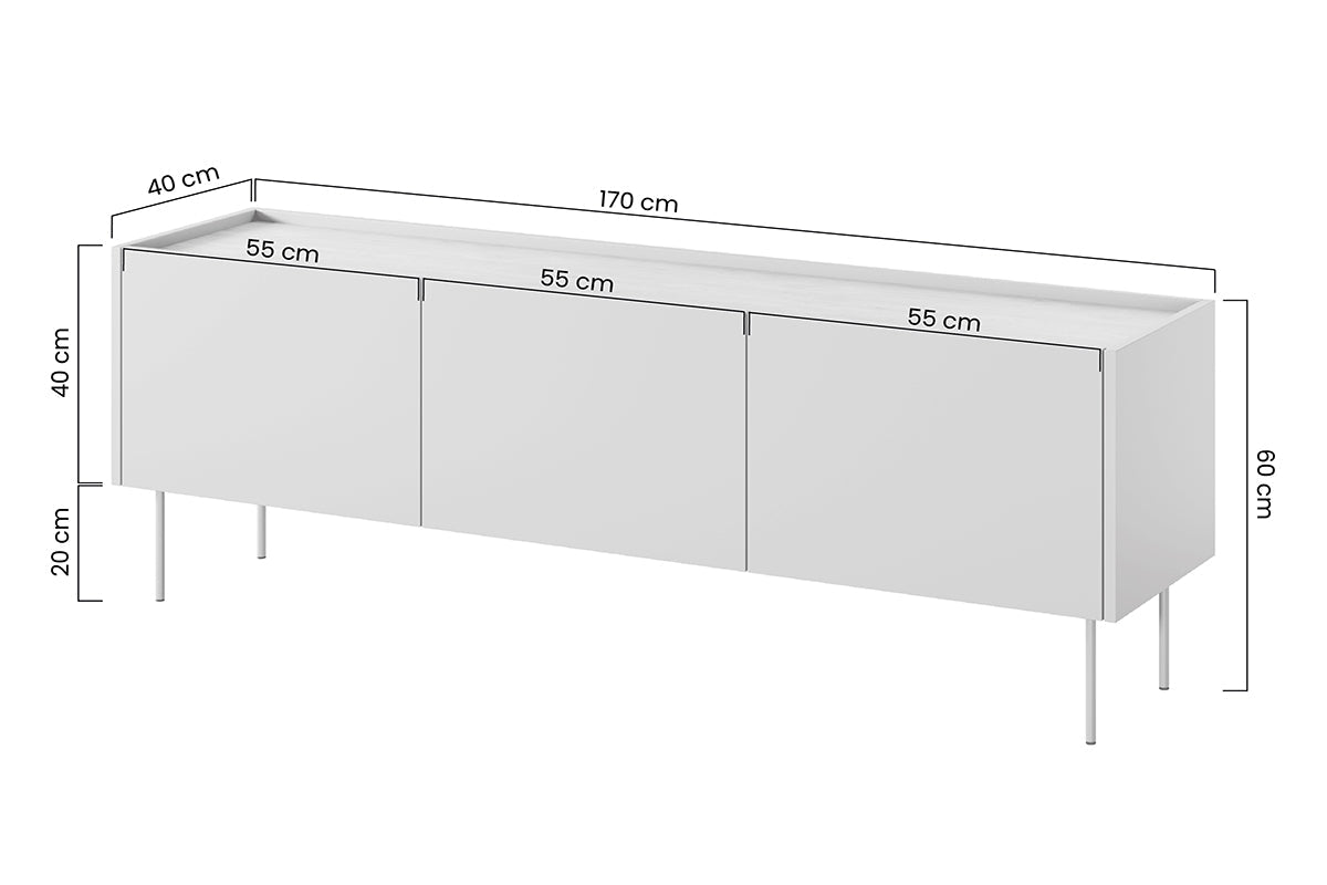 TURIN RTV kumode ar 2 atvilktnes 170/60/40 terrakota