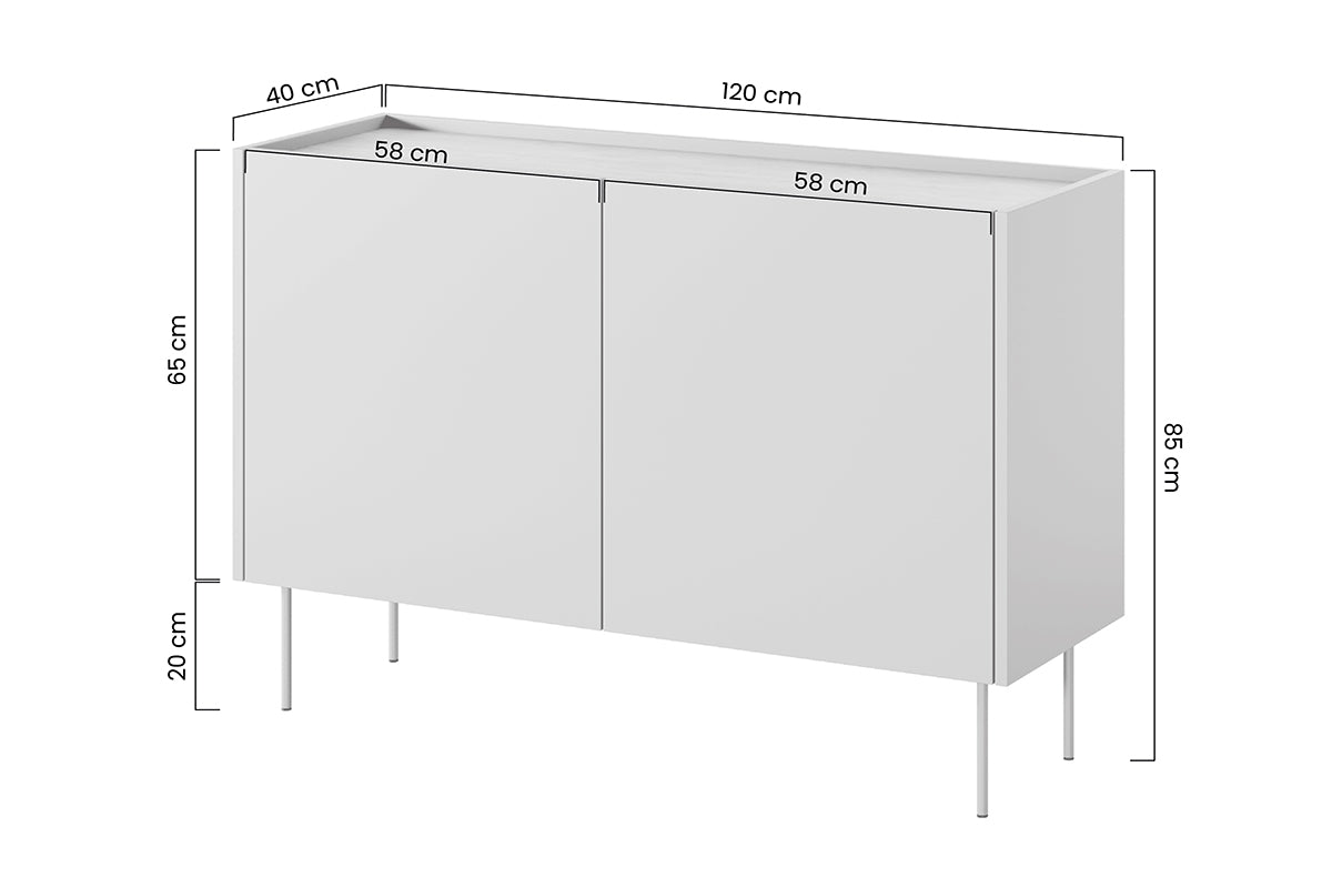 TURIN kumode 120/85/40 melns