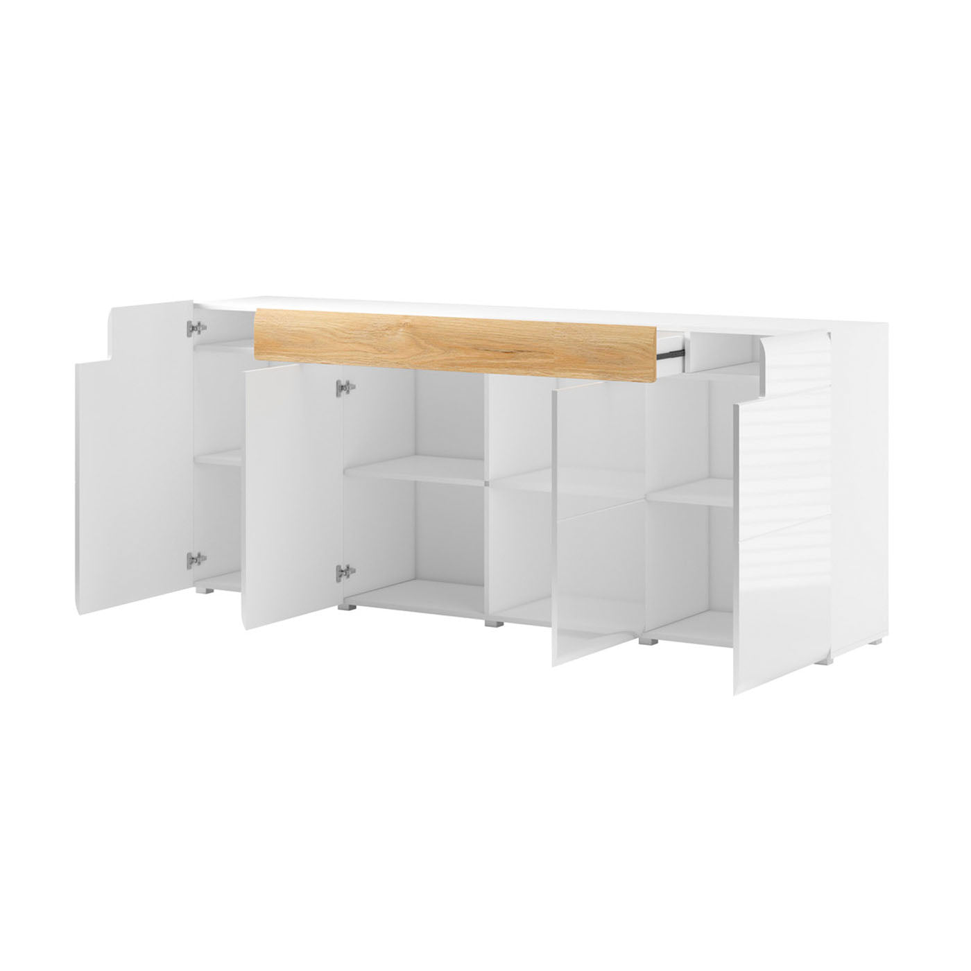 Kumode Tola 208/39/82 cm antracīts/Grandson ozols - N1 Home