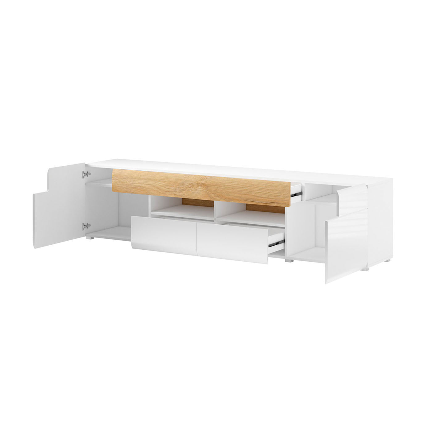 TV skapis Tola 208/39/47 cm balts - N1 Home