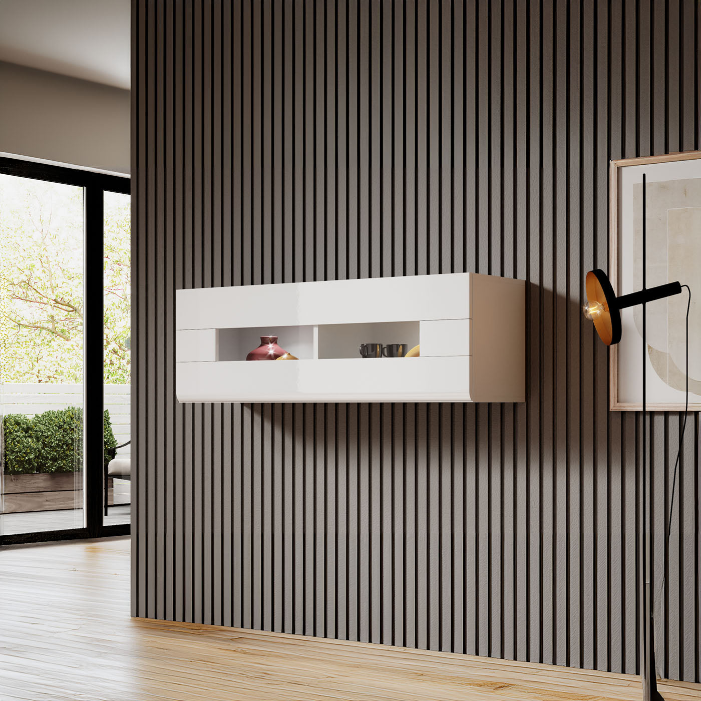 Piekarināms elements ar plauktiem Tola 131/37/45 cm balts - N1 Home