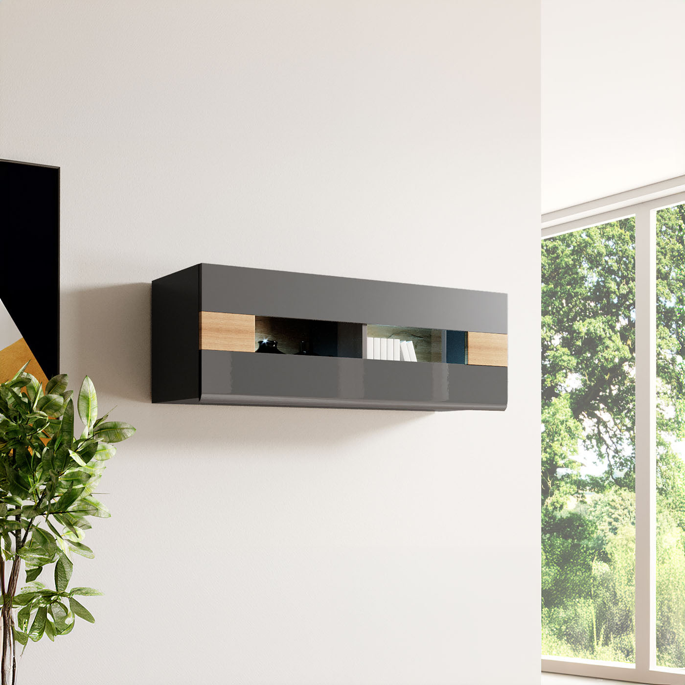 Piekarināms elements ar plauktiem Tola 131/37/45 cm balts/San Remo ozols - N1 Home