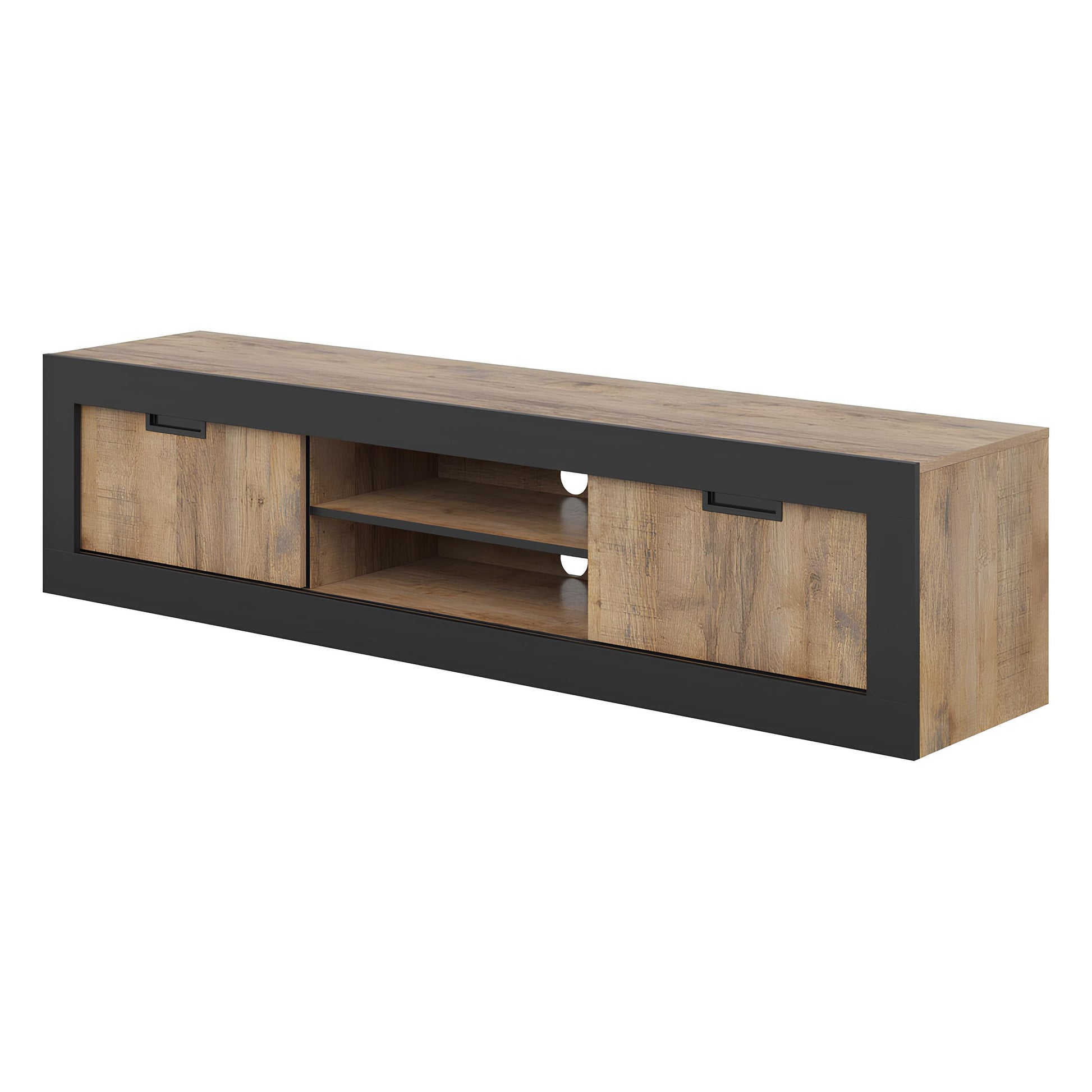 TV skapis Valor 180/42/40 cm samdal ozols/melns - N1 Home