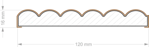 Mikropaneļi Vago 275/12 cm Grafīts