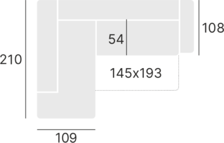 Dīvāns Vest 268/102/54 cm Matt Velvet 85 - N1 Home