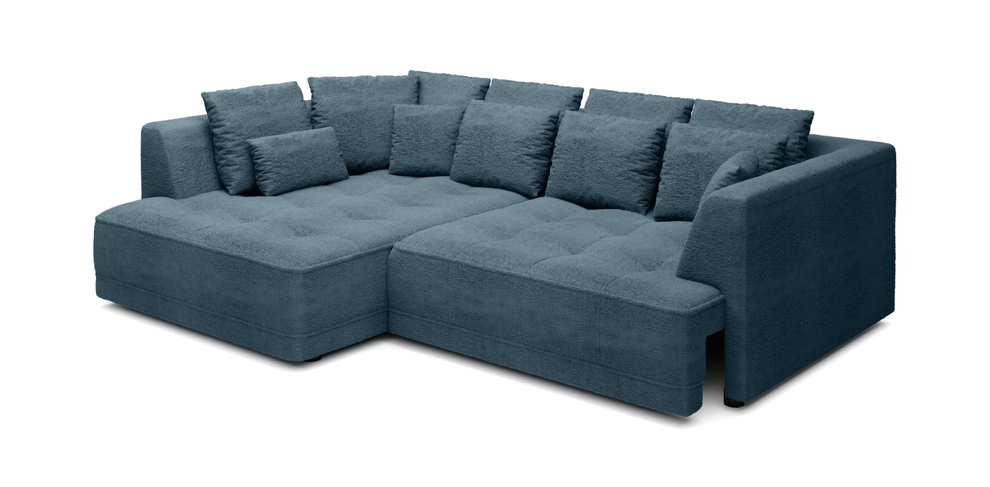 Dīvāns BOHO 286/136/207 cm zils - N1 Home