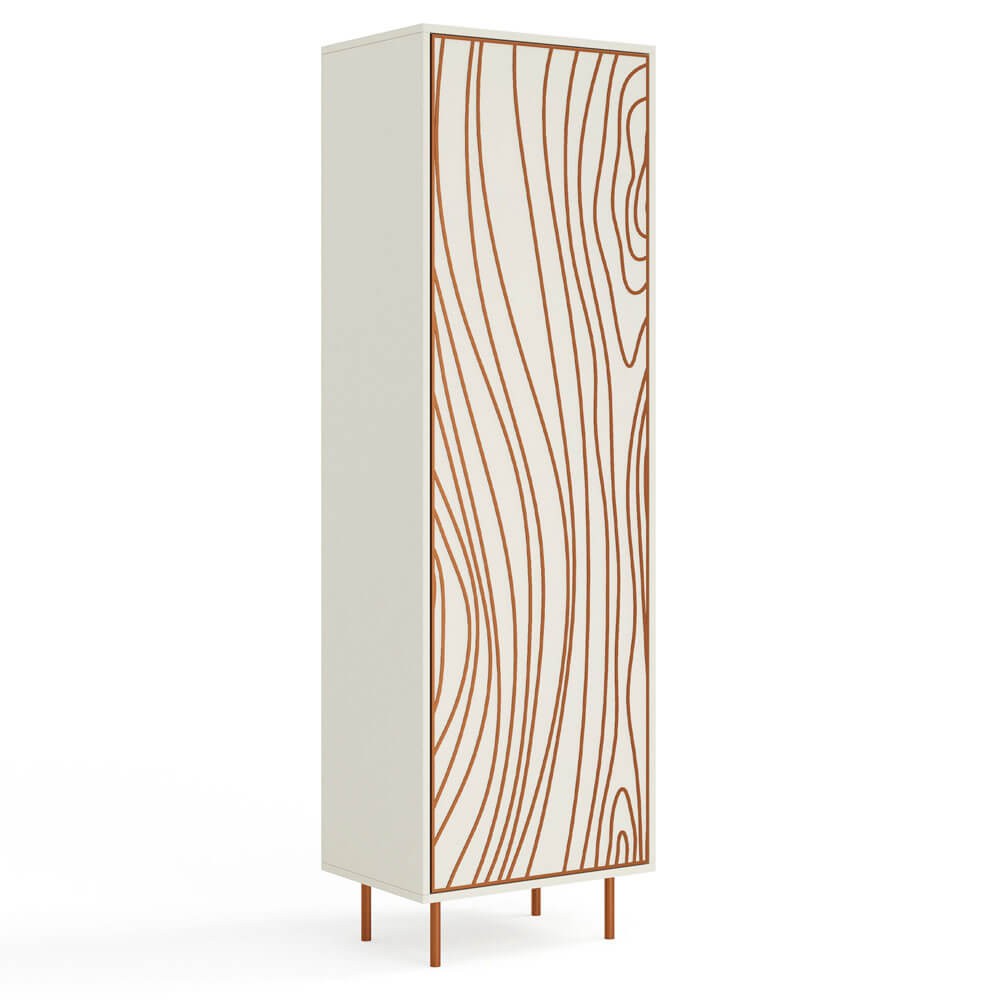 Skapis Tivas 60/200/42 cm kašmirs/varš - N1 Home