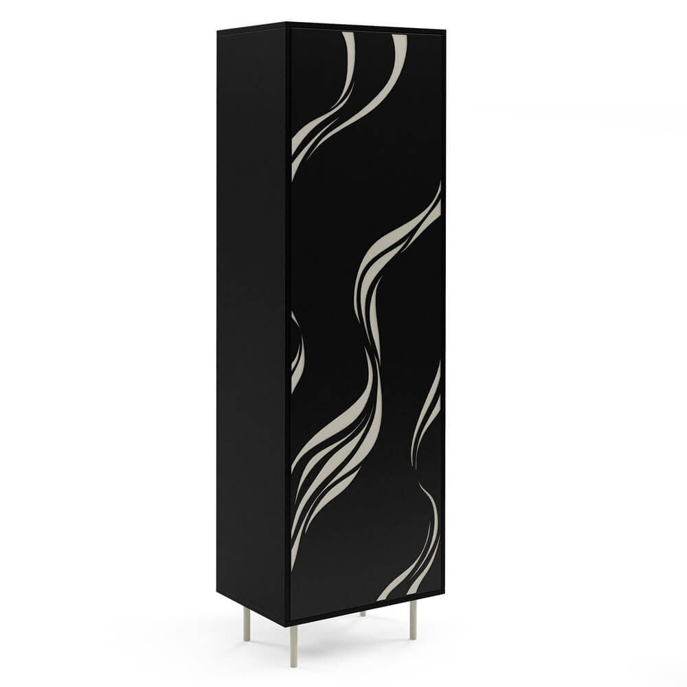 Skapis Vinto 200/60/42 cm melns - N1 Home