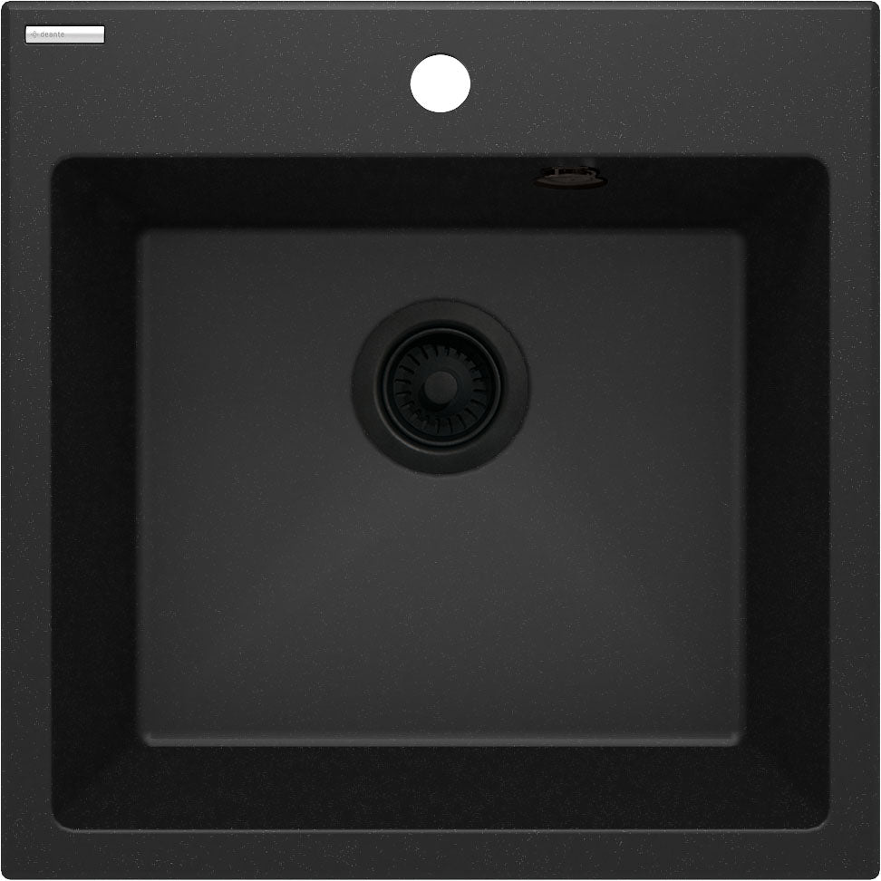 1-bļodas granīta izlietne Evora 500 x 500 x 216 nero - N1 Home