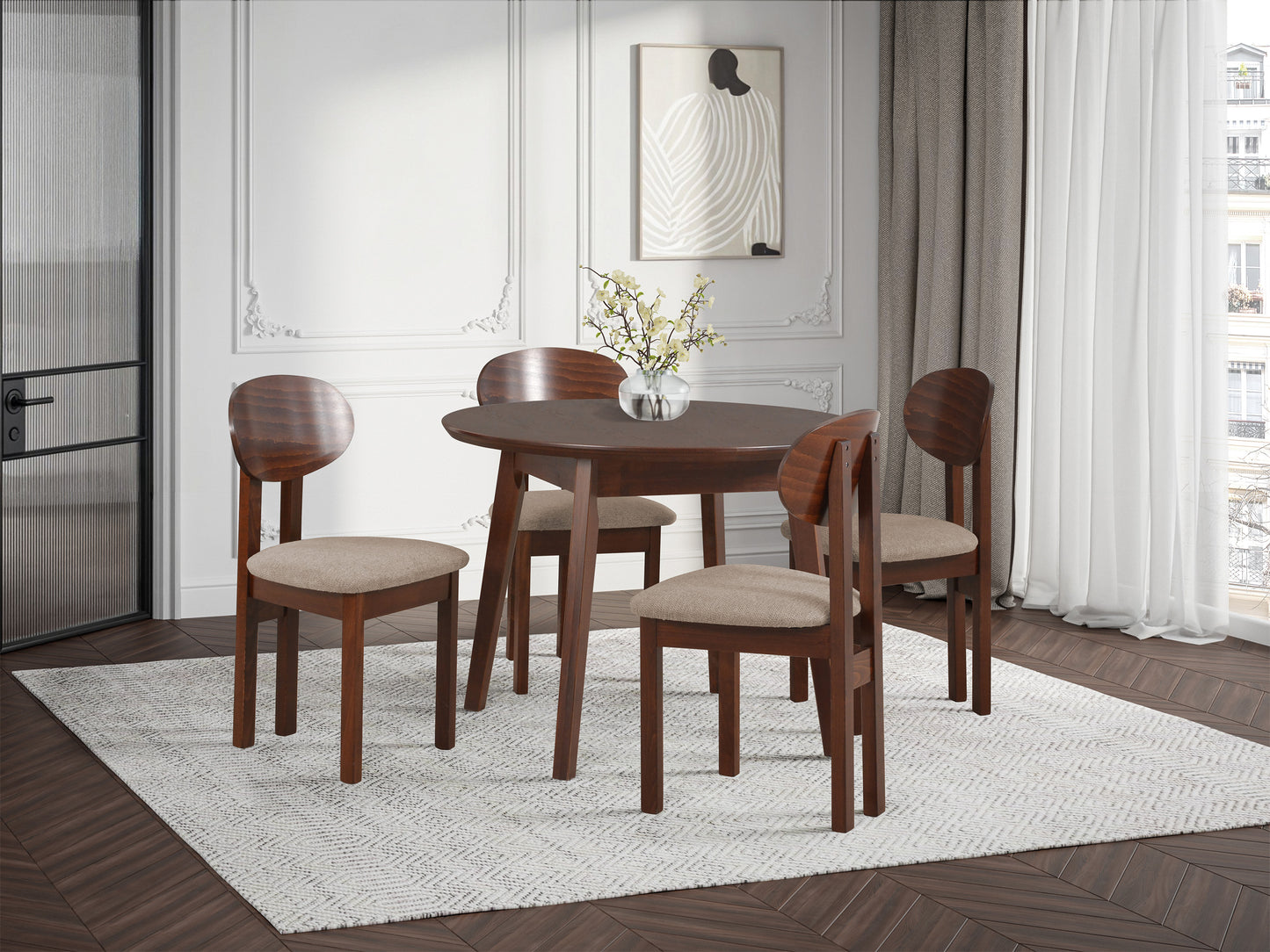 Krēsls Venaja 47/85/44/47 cm valrieksts/bēšs