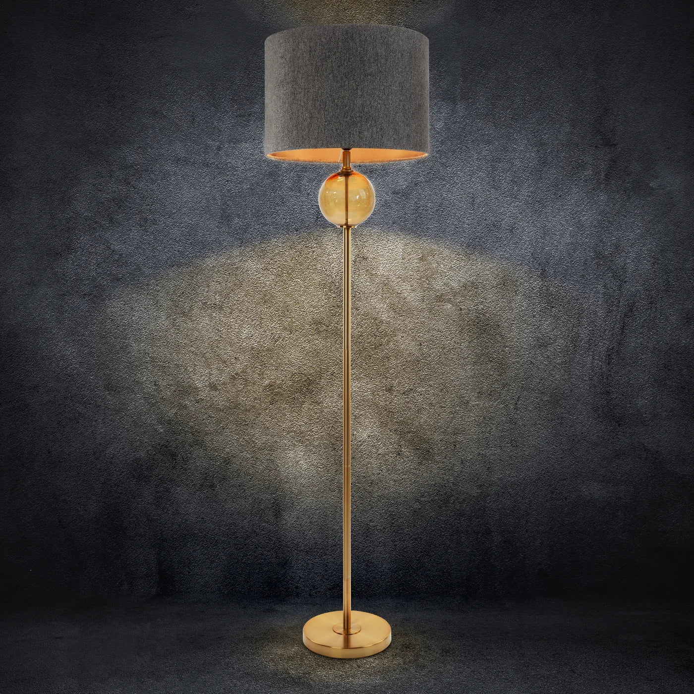 Stāvlampa Leory 46 x 165 cm pelēks, zelts - N1 Home
