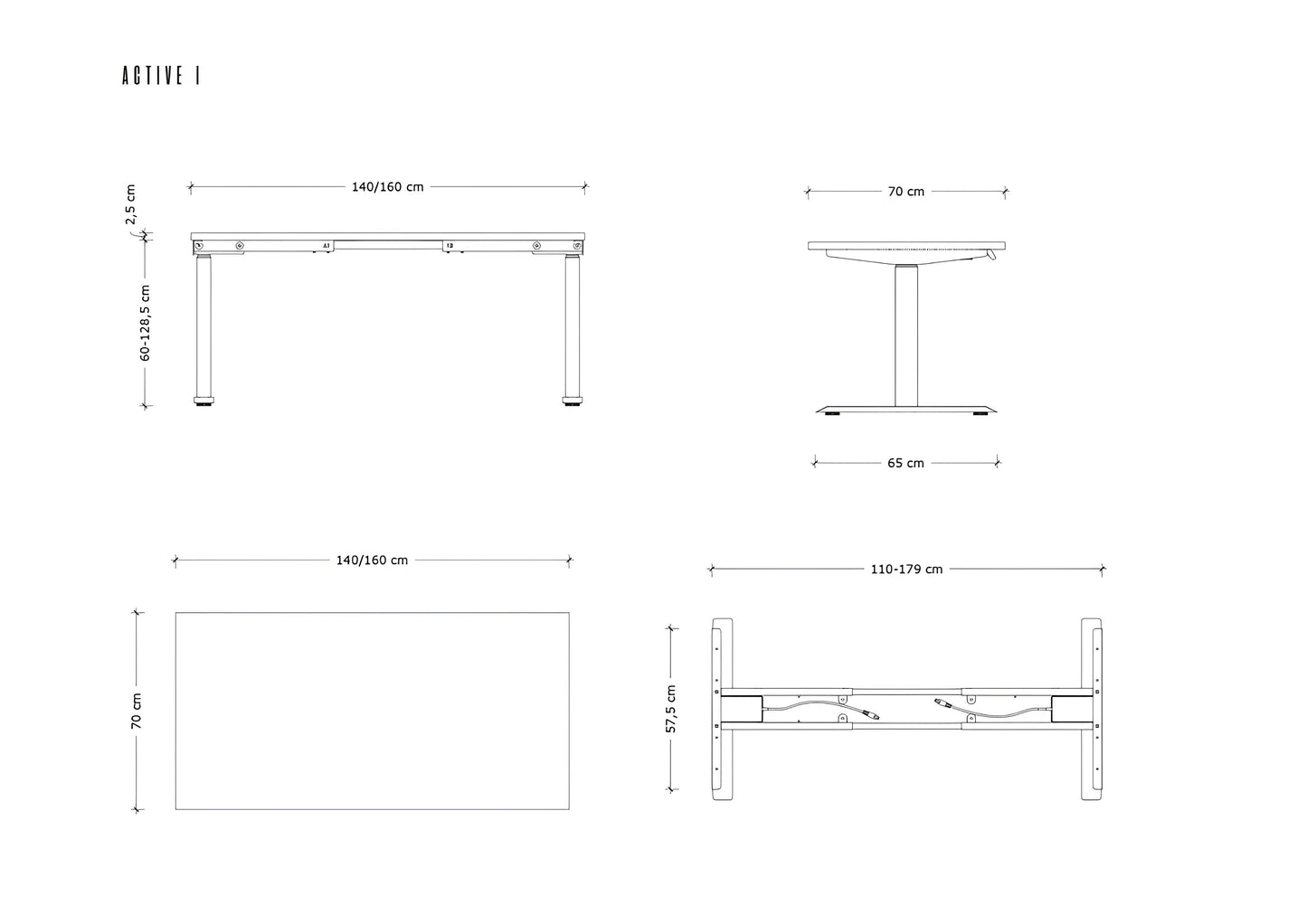 Galds Aktiva I 140;160/70 cm pelēks/valrieksts - N1 Home