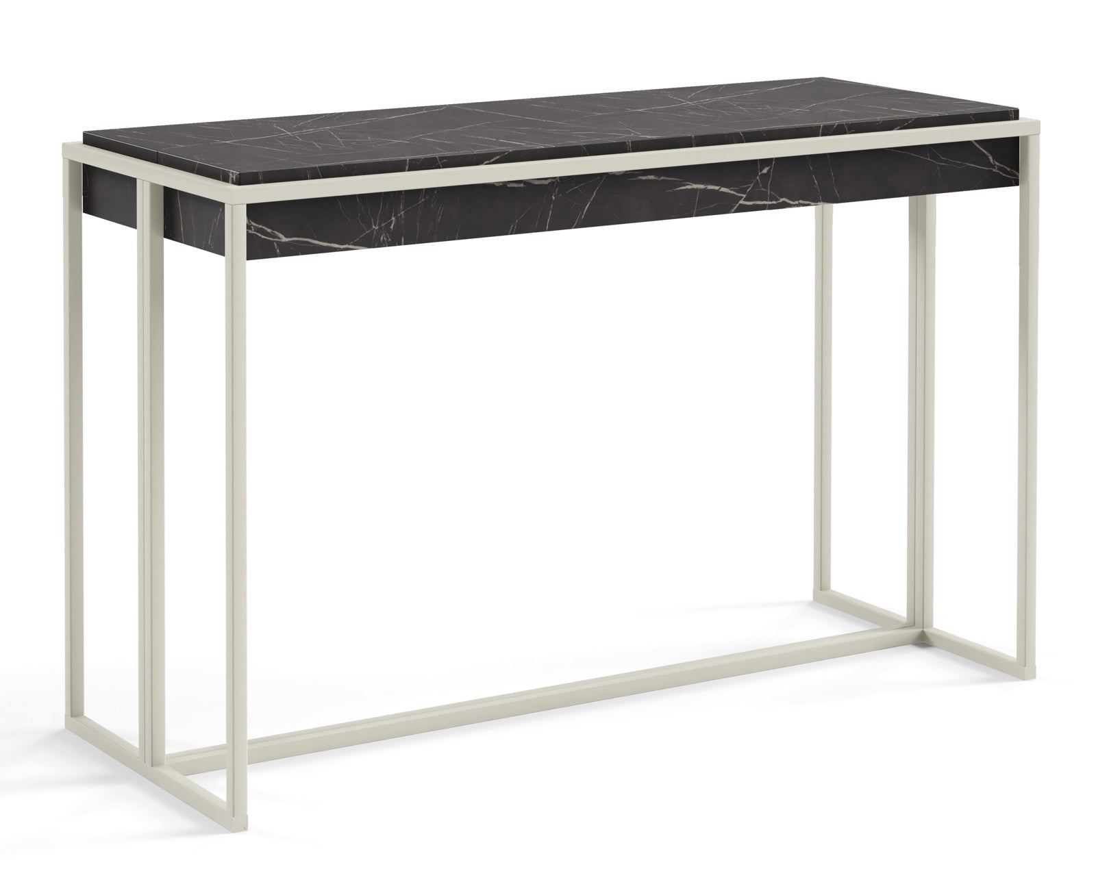 Konsole Aristo 78/18/100 cm melns Pietra Grigio/kašmirs - N1 Home