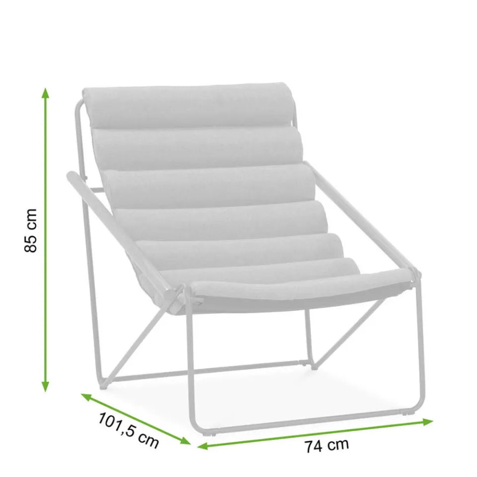 Dārza krēsls Artyk 74/101/85 cm  pelēks - N1 Home