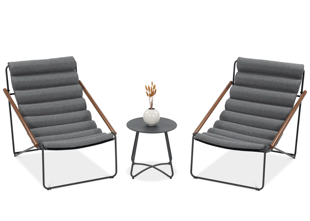 Balkona mēbeļu komplekts Arty tumši pelēks - N1 Home