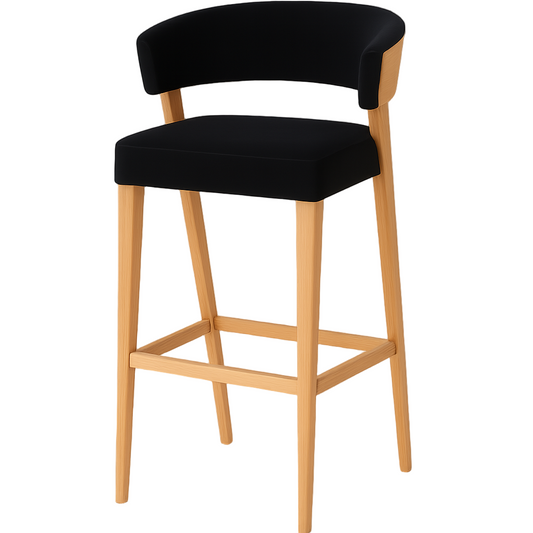 Bāra krēsls Asbar Lux  105/56/55 cm melns/ozols