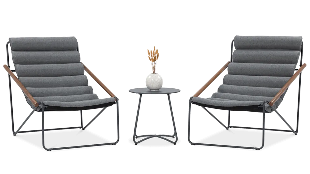 Balkona mēbeļu komplekts Arty tumši pelēks - N1 Home