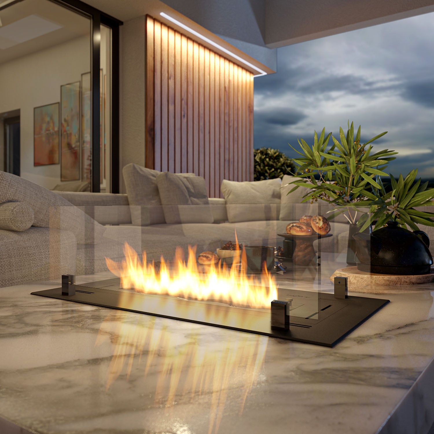 Biokamīns InseSlim 60;80;100;120;150;200/37/85 cm melns - N1 Home