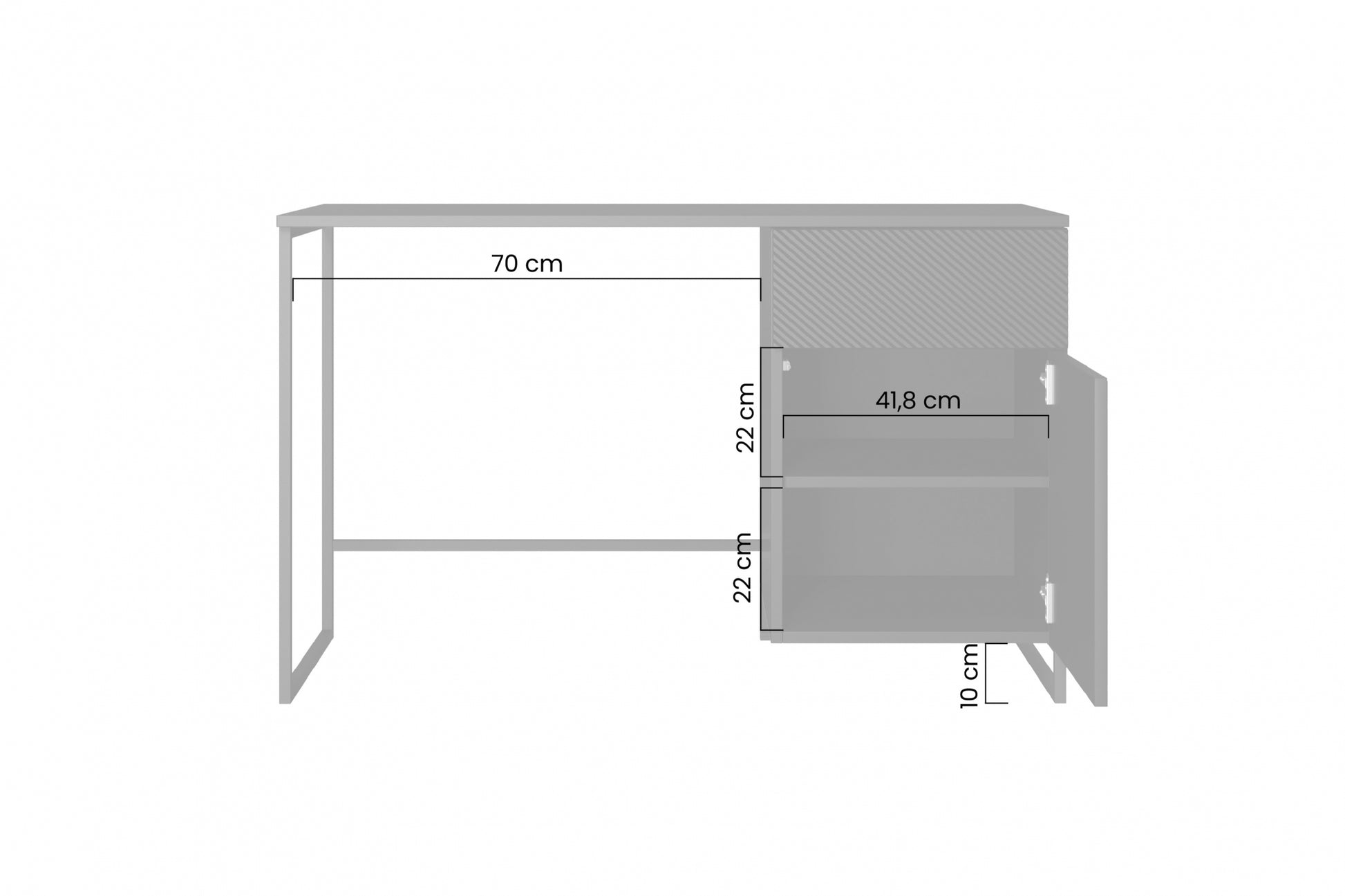 Rakstāmgalds Oslo 120/75/55 cm melns/ozols - N1 Home