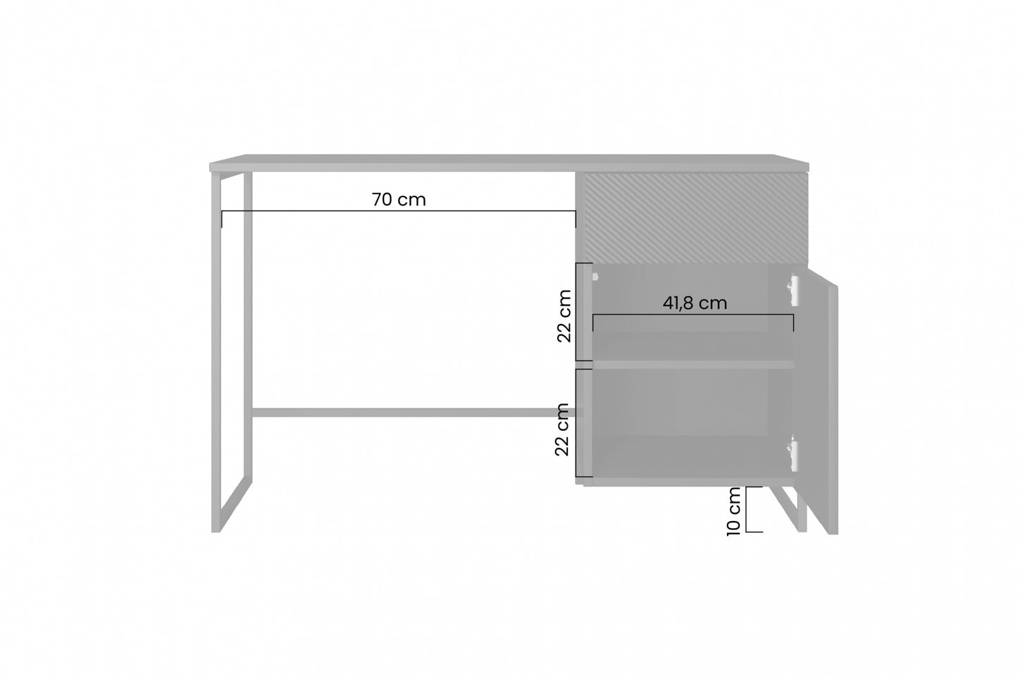 Rakstāmgalds Oslo 120/75/55 cm kašmirs/melns - N1 Home