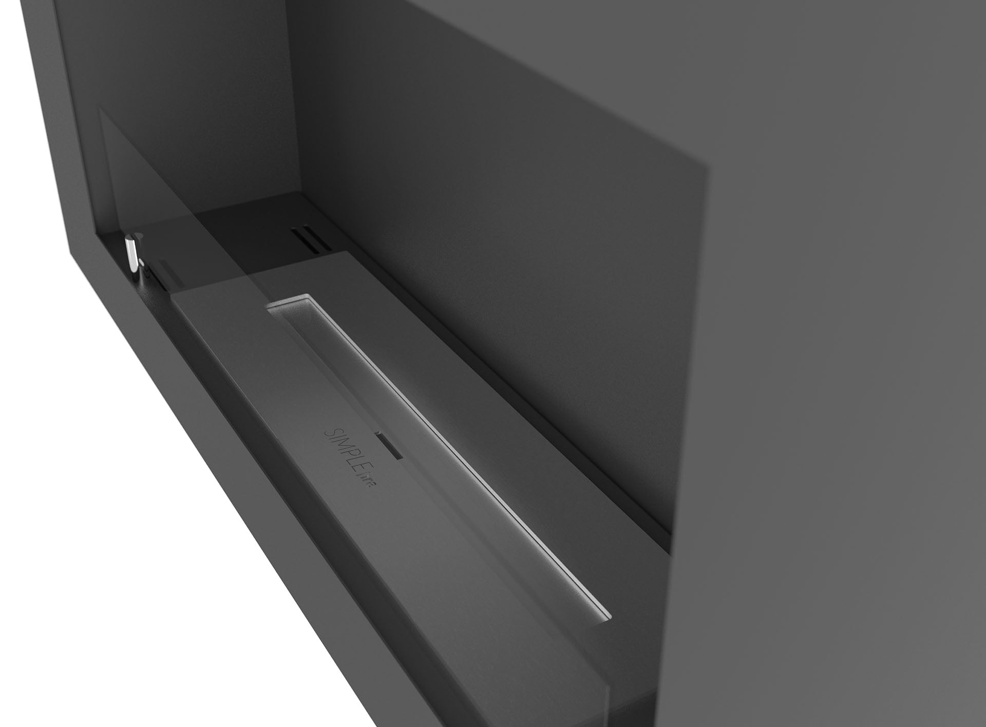 Biokamīns BlackBi 60/30/8 cm melns - N1 Home