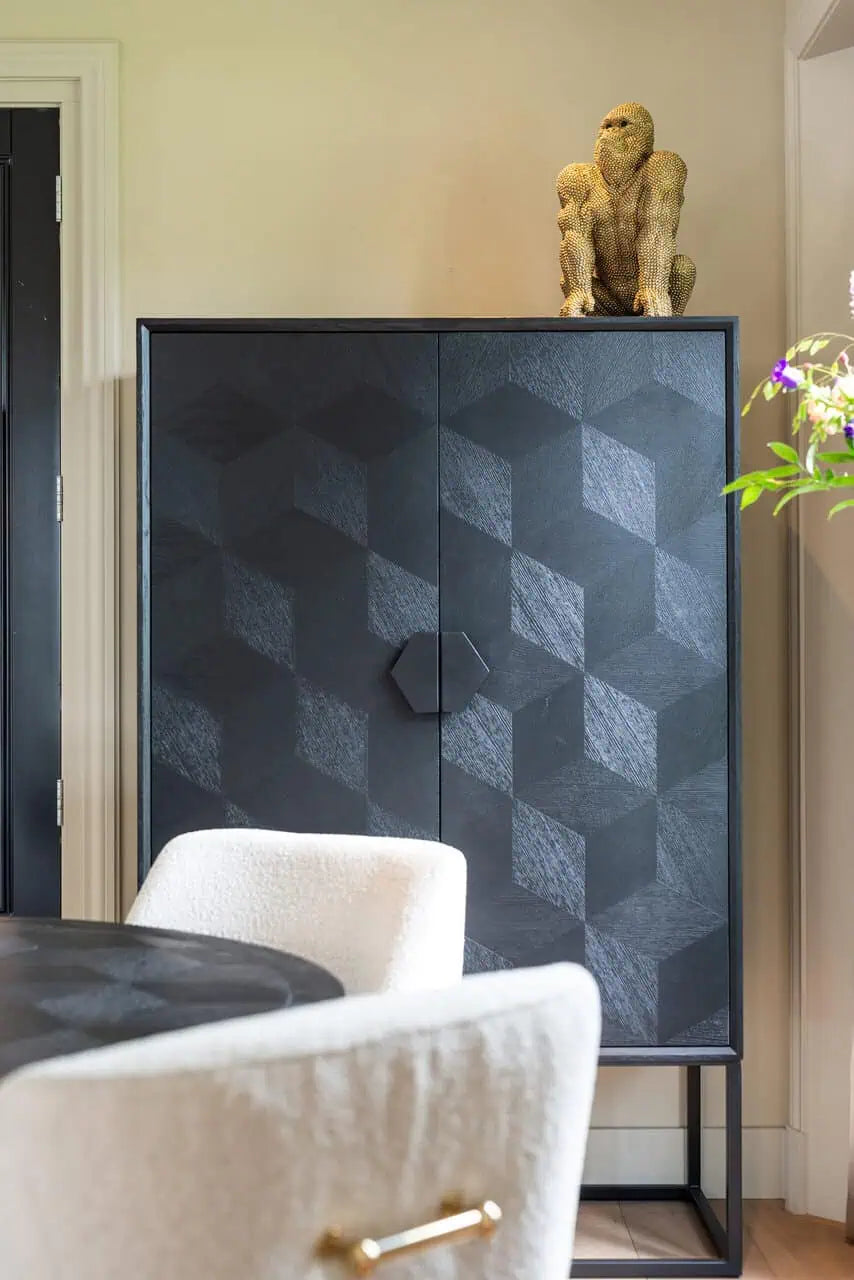 Skapis Blax ar 2 durvīm Richmond Interiors 175/110/52 cm melns - N1 Home