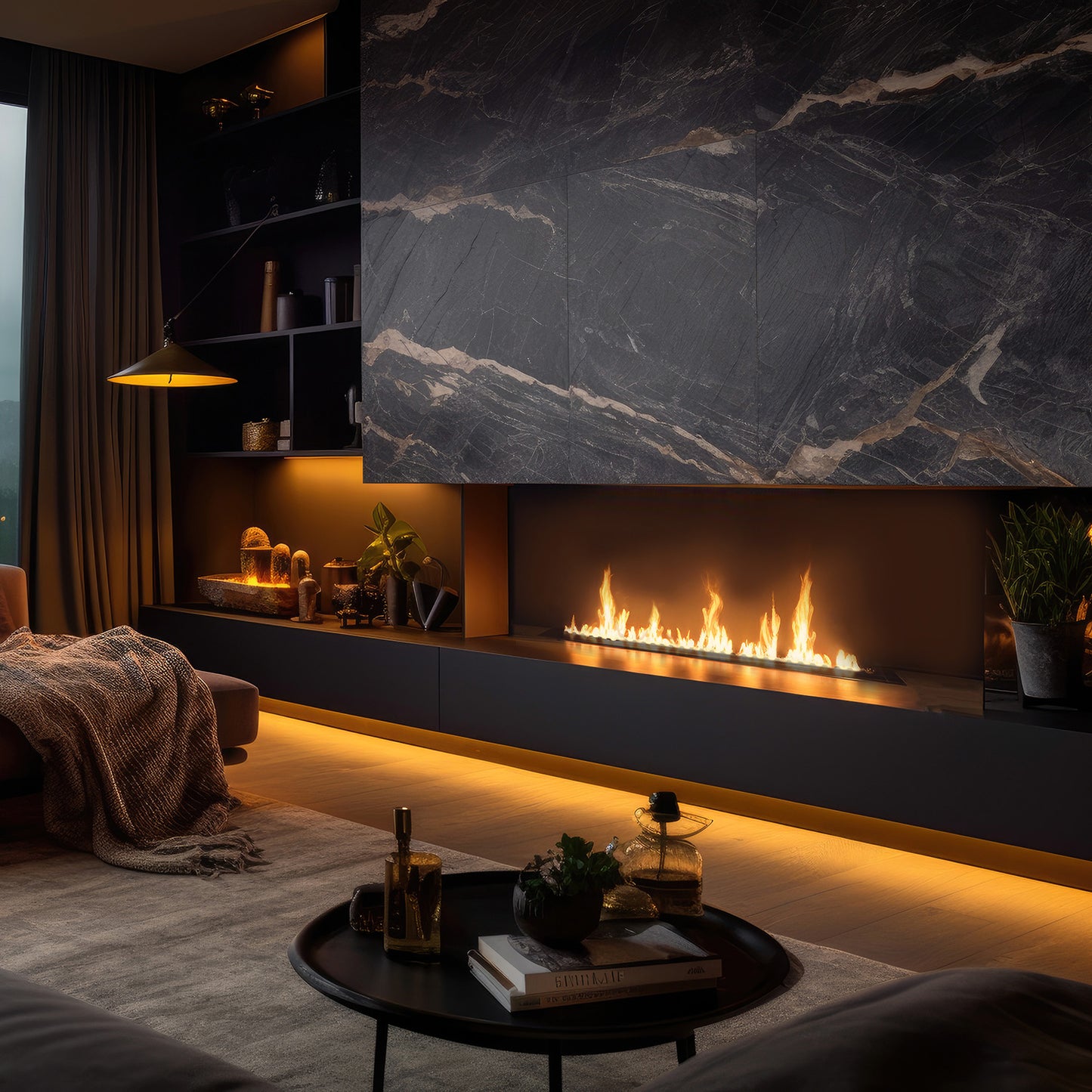 Biokamīns Lāpa BlasBurn 50/16; 60/16; 80/20; 100/20; 120/20; 150/20 x 7,5 cm melns - N1 Home