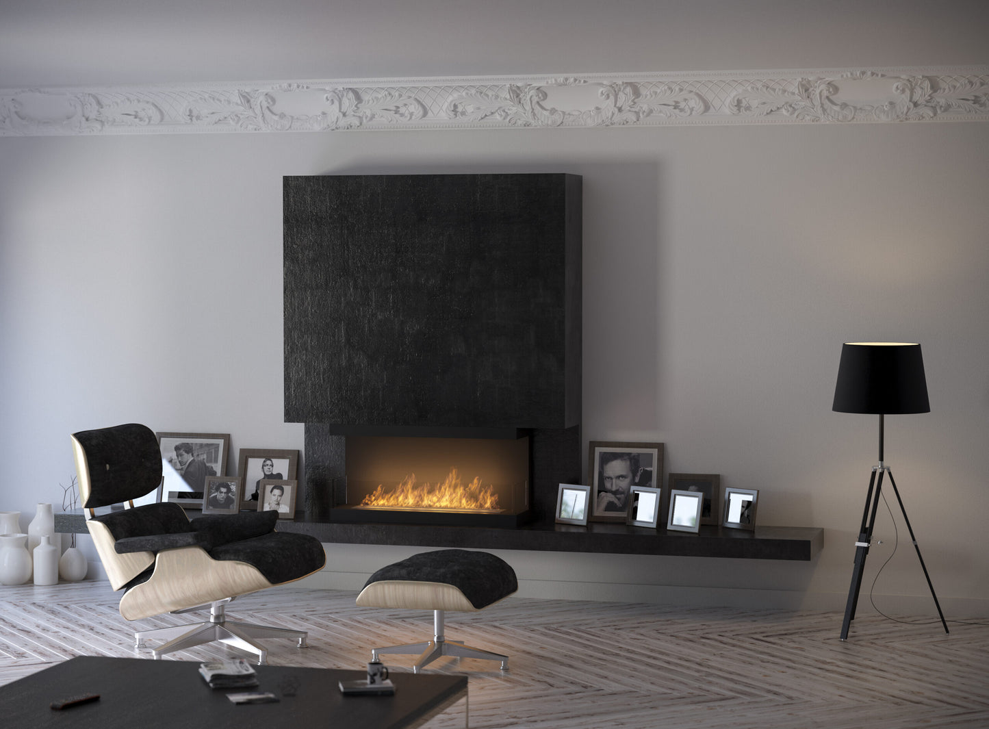 Biokamīns INSI C 3. versijas 100/50/30; 120/50/30 cm melns - N1 Home