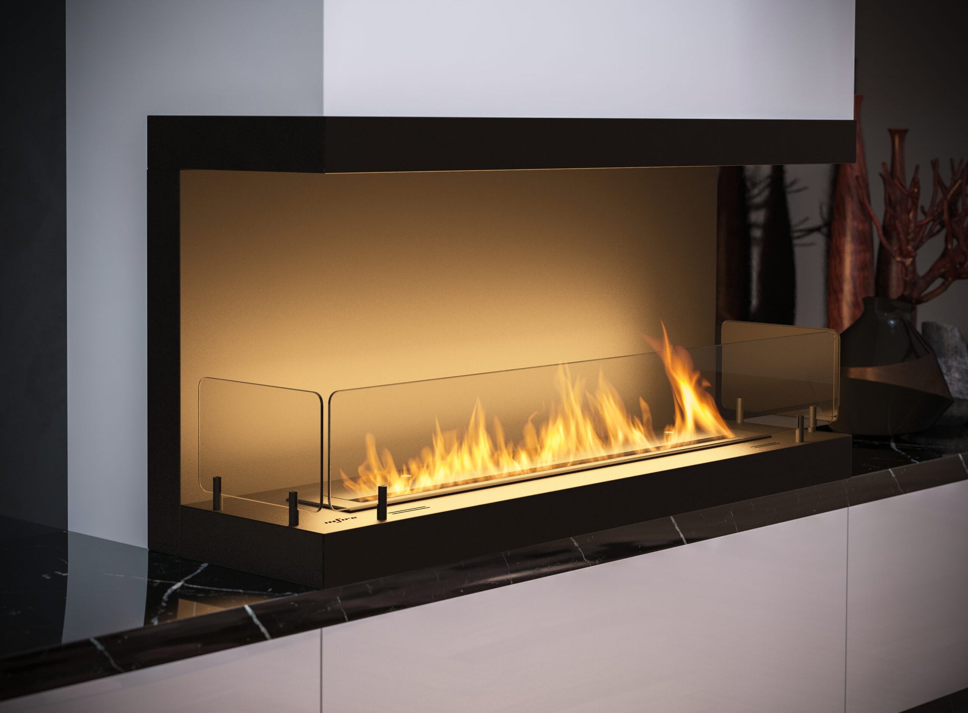 Biokamīns INSI C 3. versijas 100/50/30; 120/50/30 cm melns - N1 Home