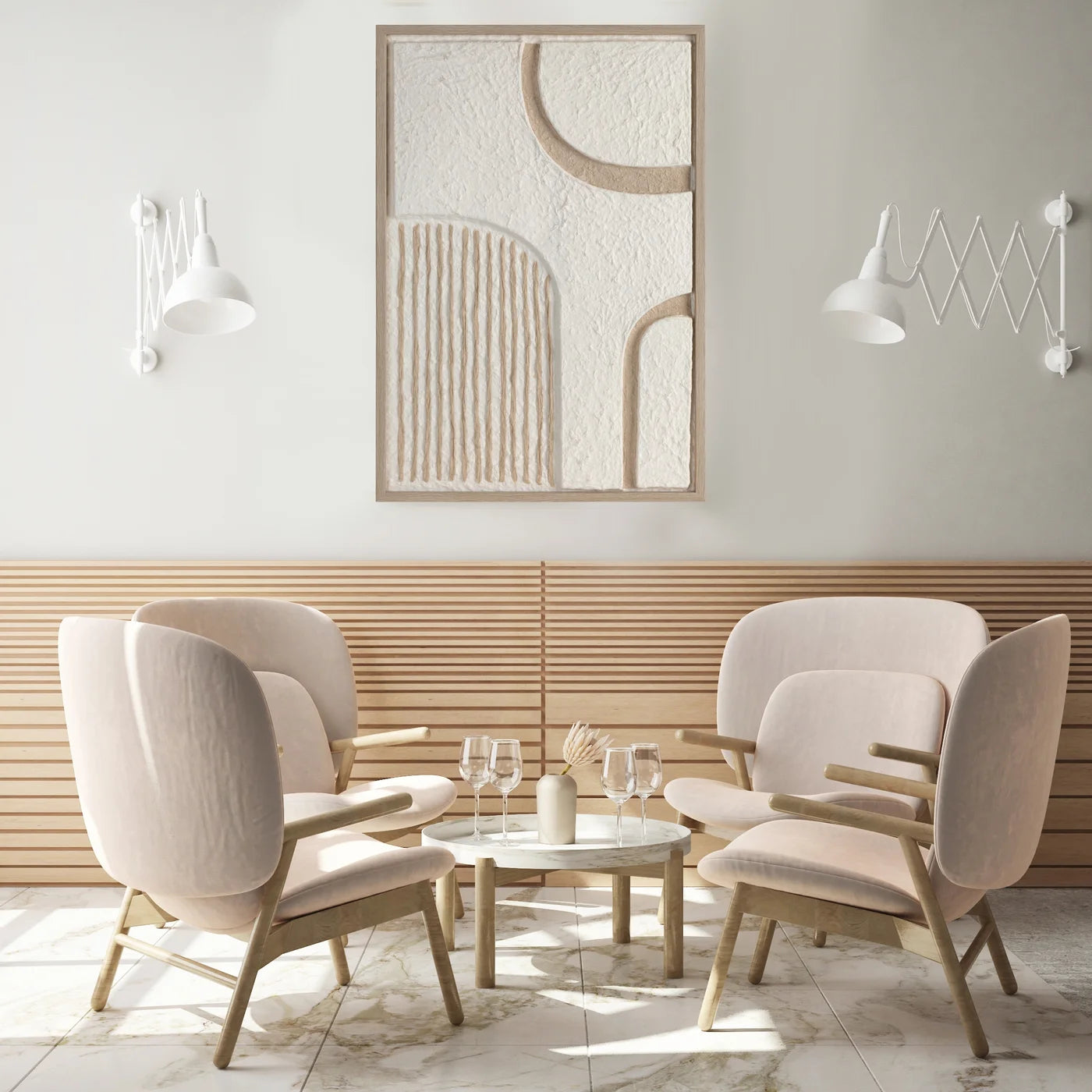 Glezna Art O4 40/60 cm balts/bēšs - N1 Home