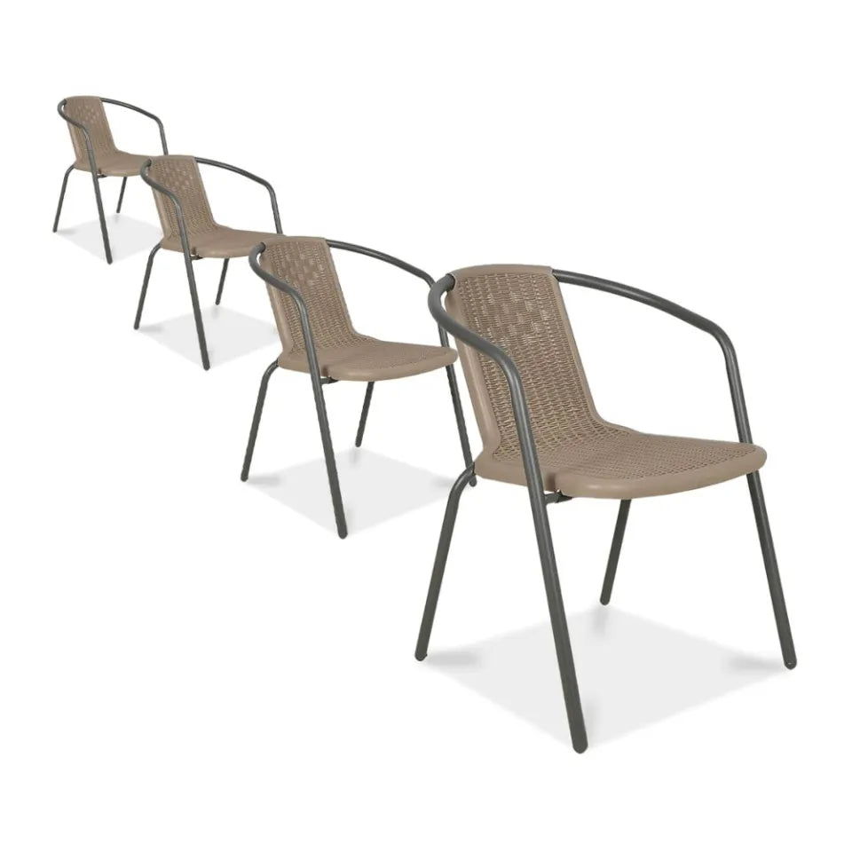 Krēslu komplekts balkonam Simpi (4) 55/57/72 cm kapučīno - N1 Home