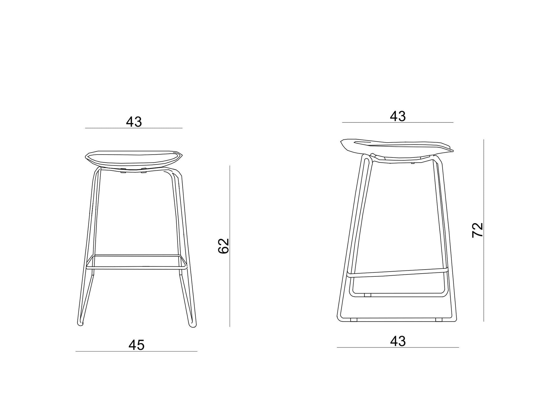 Krēsls Gan 72/45/43 cm balts/balts - N1 Home