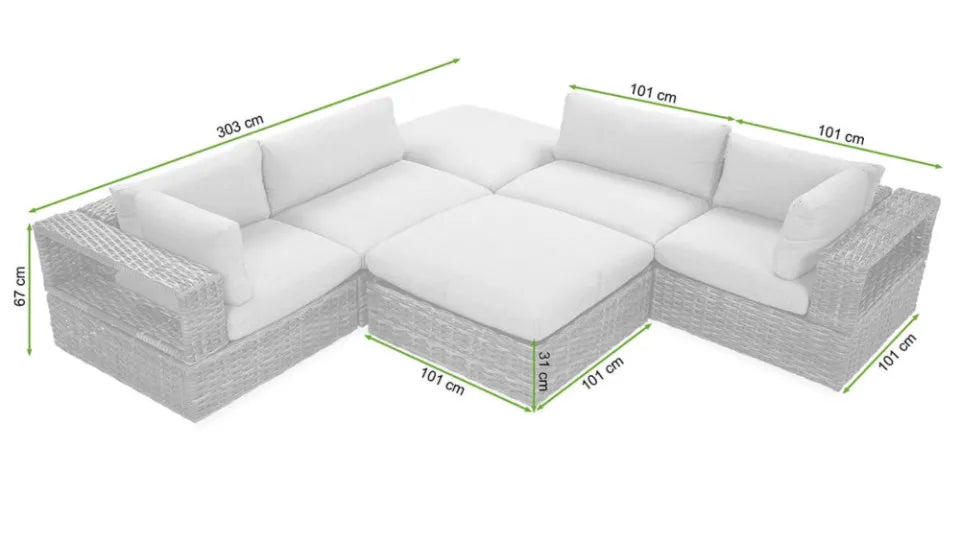 Dārza dīvāns Russe Kafe pelēks - N1 Home