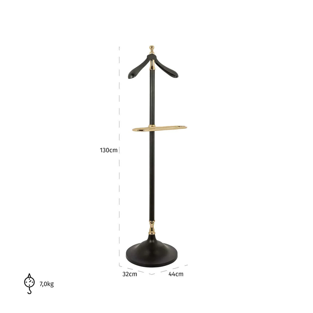 Mēteļu pakaramais Balley Richmond Interiors 130/44/32 cm melns