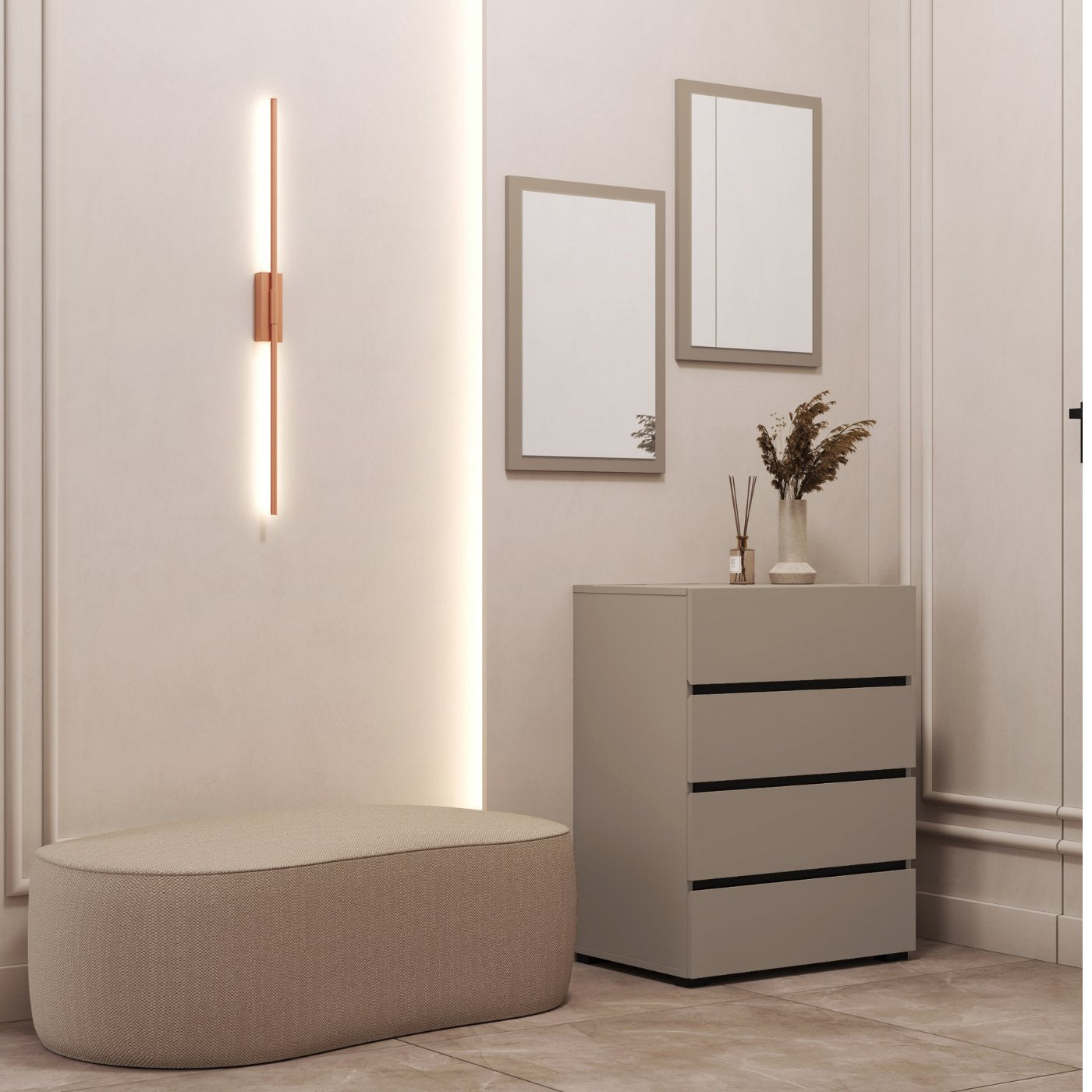 Kumode Krosit kolekcij 60/78/40 cm congo/melns - N1 Home