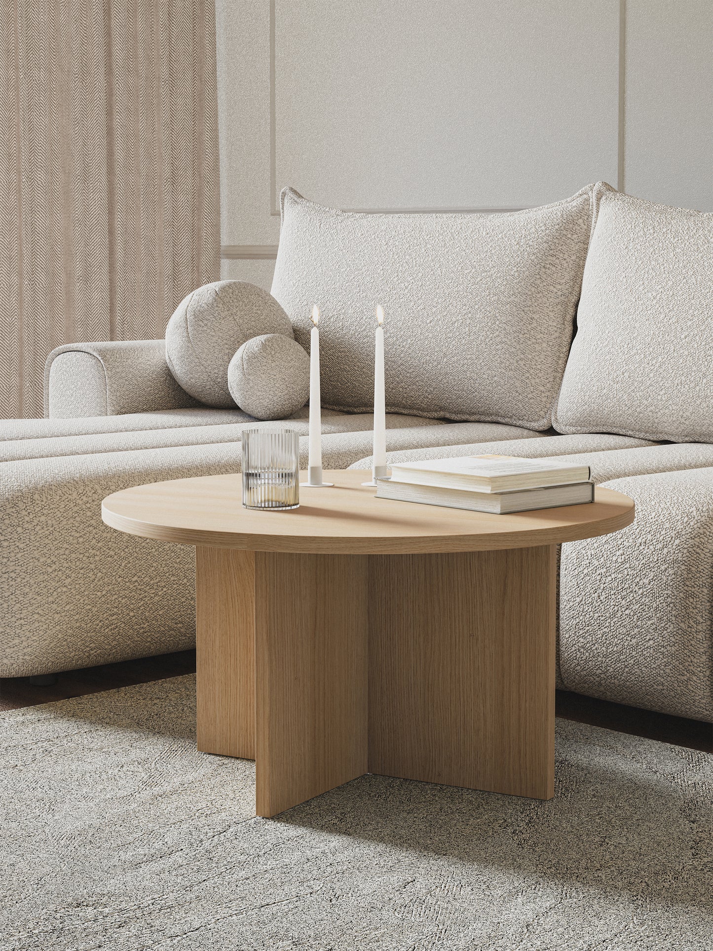 Kafijas galdiņš Ovia 40/76/76 cm ozols Lindbergs - N1 Home