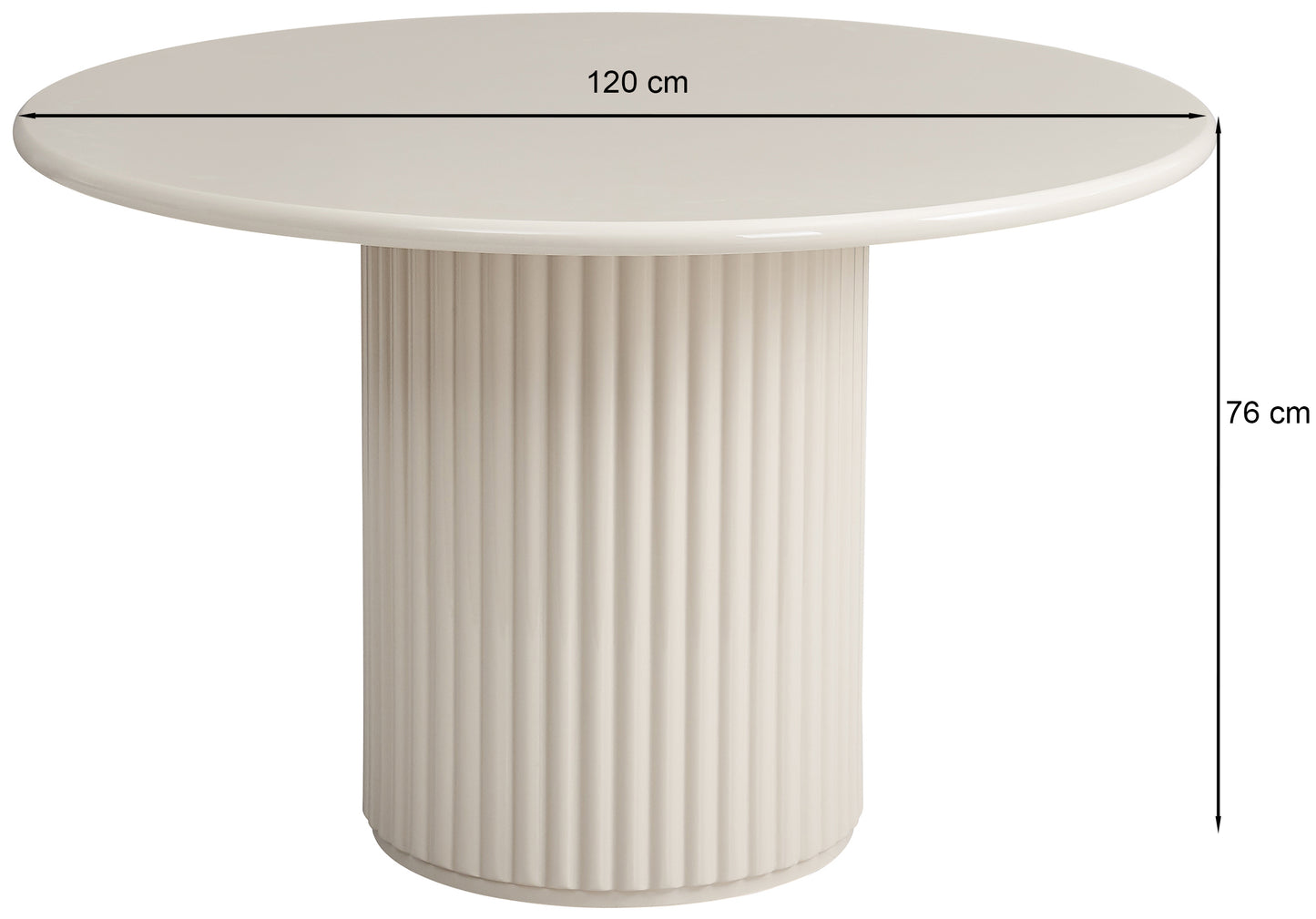 Galds Prino 120/120/76 cm bordo