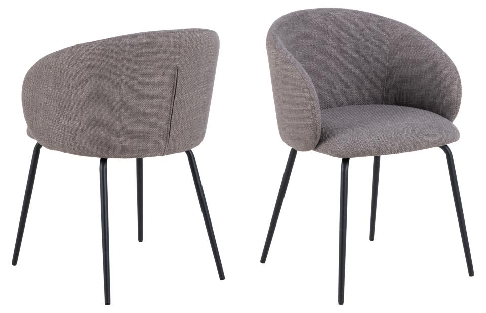 Krēsls Elear 56/54/80 cm gaiši pelēks/ brūns - N1 Home