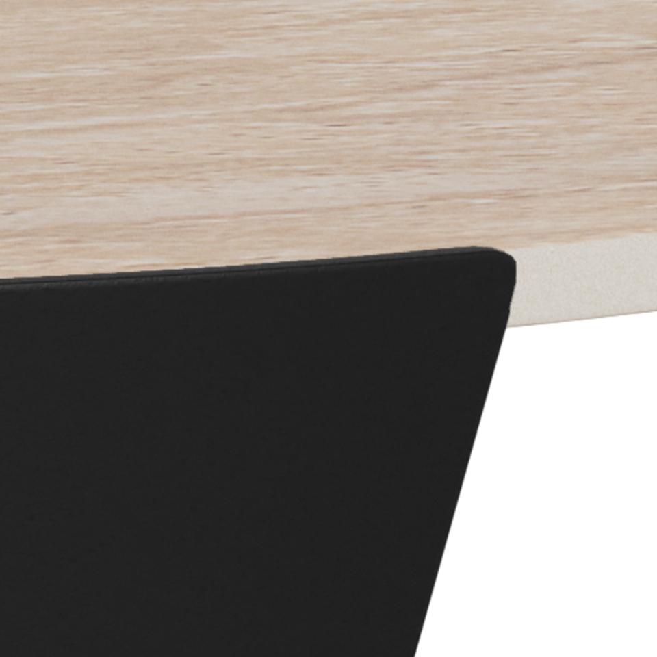 Kafijas galds 80/80/42 cm Travertine ceramic/melns